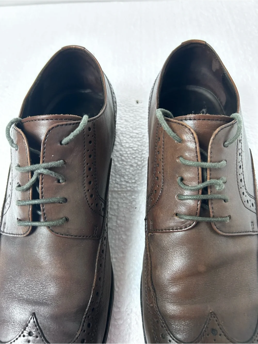Hugo Boss Men's Dark Brown Wingtip Derby Shoes
